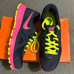 Nike Women’s Running Shoes with Pink & Neon Yellow Accents